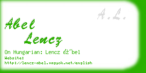 abel lencz business card